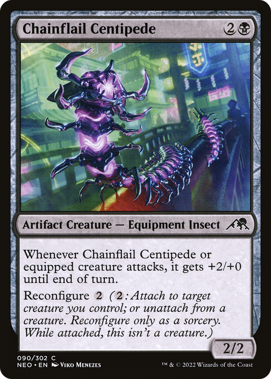 Chainflail Centipede (NEO-090) - [Kamigawa: Neon Dynasty]
