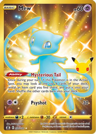Mew (Secret) 25/25 - [Celebrations] Holofoil