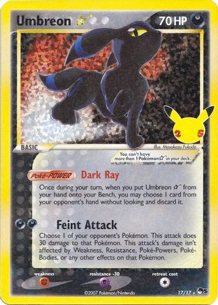 Umbreon (17/17) (Étoile) [Célébrations : 25e anniversaire - Collection Classique] 