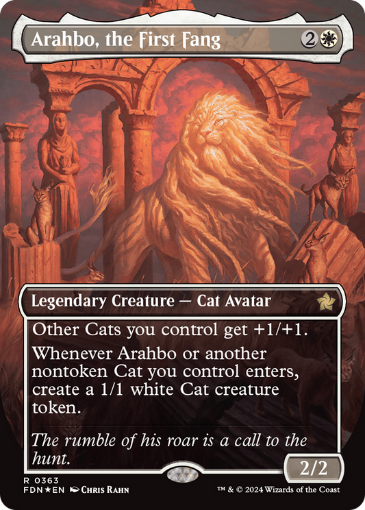 Arahbo, the First Fang (FDN-363) - [Foundations] (Borderless) Foil