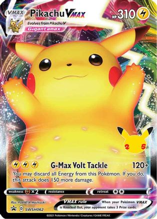 Pikachu VMAX (SWSH062) (Célébrations) [Épée et Bouclier : Promos Black Star] 