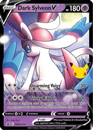 Dark Sylveon V (SWSH134) (Célébrations) [Épée et Bouclier : Promos Black Star] 