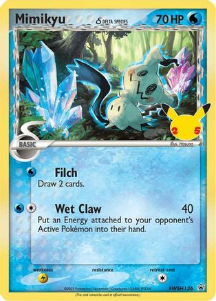 Mimikyu (SWSH136) (Espèces Delta) (Célébrations) [Épée et Bouclier : Promos Black Star] 