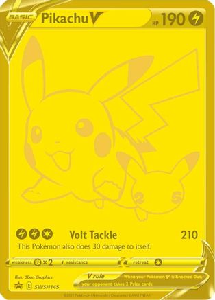 Pikachu V - SWSH145 SWSH145/307 - [SWSH Sword & Shield Promo Cards] Holofoil