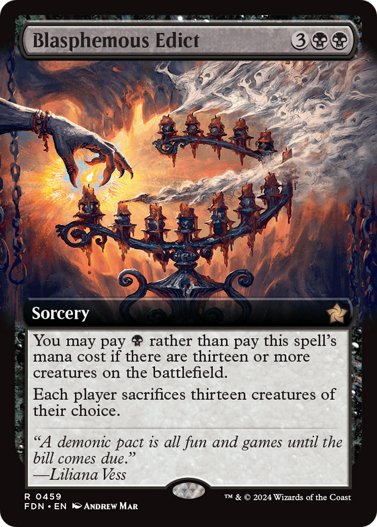 Blasphemous Edict (FDN-459) - [Foundations]: (Extended Art) Foil