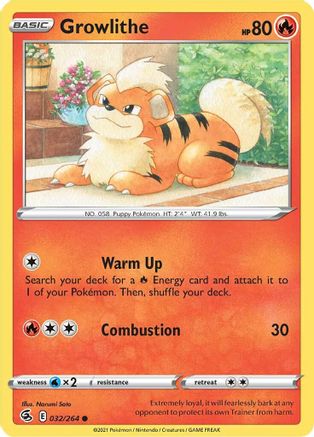 Growlithe (032/264) [Épée et bouclier : Fusion Strike] 