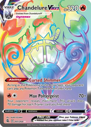 Chandelure VMAX (Secret) 265/264 - [SWSH08 Fusion Strike] Holofoil