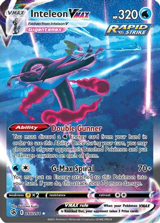 Inteleon VMAX (Alternate Art Secret) 266/264 - [SWSH08 Fusion Strike] Holofoil