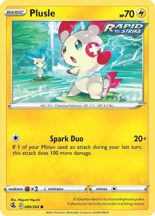 Plusle (089/264) [Épée et Bouclier : Fusion Strike] 