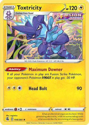 Toxtricité (108/264) [Épée et Bouclier : Fusion Strike] 