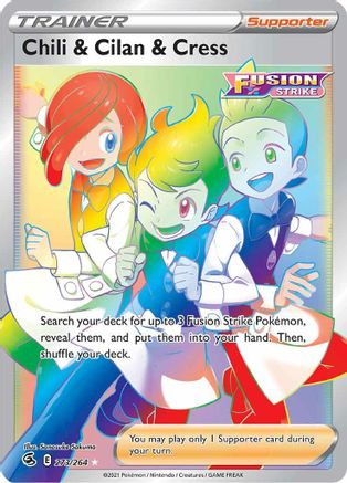 Chili & Cilan & Cress (Secret) 273/264 - [SWSH08 Fusion Strike] Holofoil