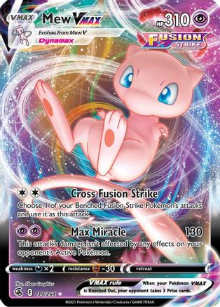 Mew VMAX (114/264) [Épée et Bouclier : Fusion Strike] 