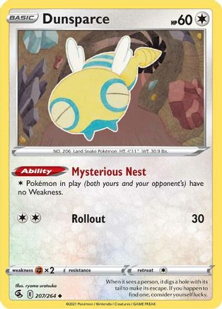 Dunsparce (207/264) [Épée et Bouclier : Fusion Strike] 