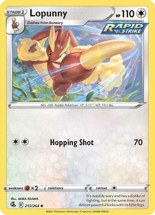 Lopunny (213/264) [Épée et bouclier : Fusion Strike] 