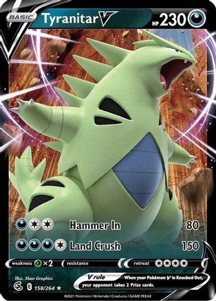 Tyranitar V (158/264) [Épée et bouclier : Fusion Strike] 