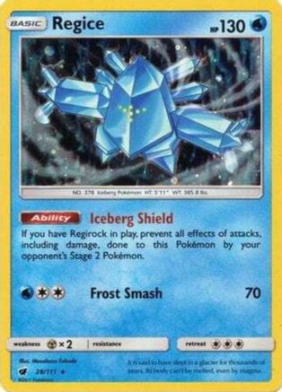 Regice - 28/111 (Cosmos Holo) 28 - [SM Promos] Holofoil