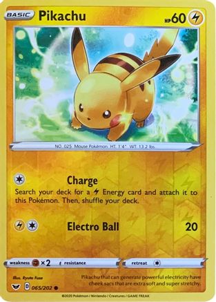 Pikachu - 065/202 (Reverse Cosmos Holo) 65 - [Miscellaneous Cards & Products] Reverse Holofoil