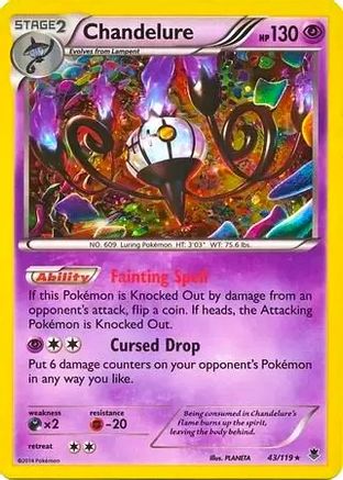Chandelure - 43/119 (Cosmos Holo) - [Blister Exclusives] Holofoil