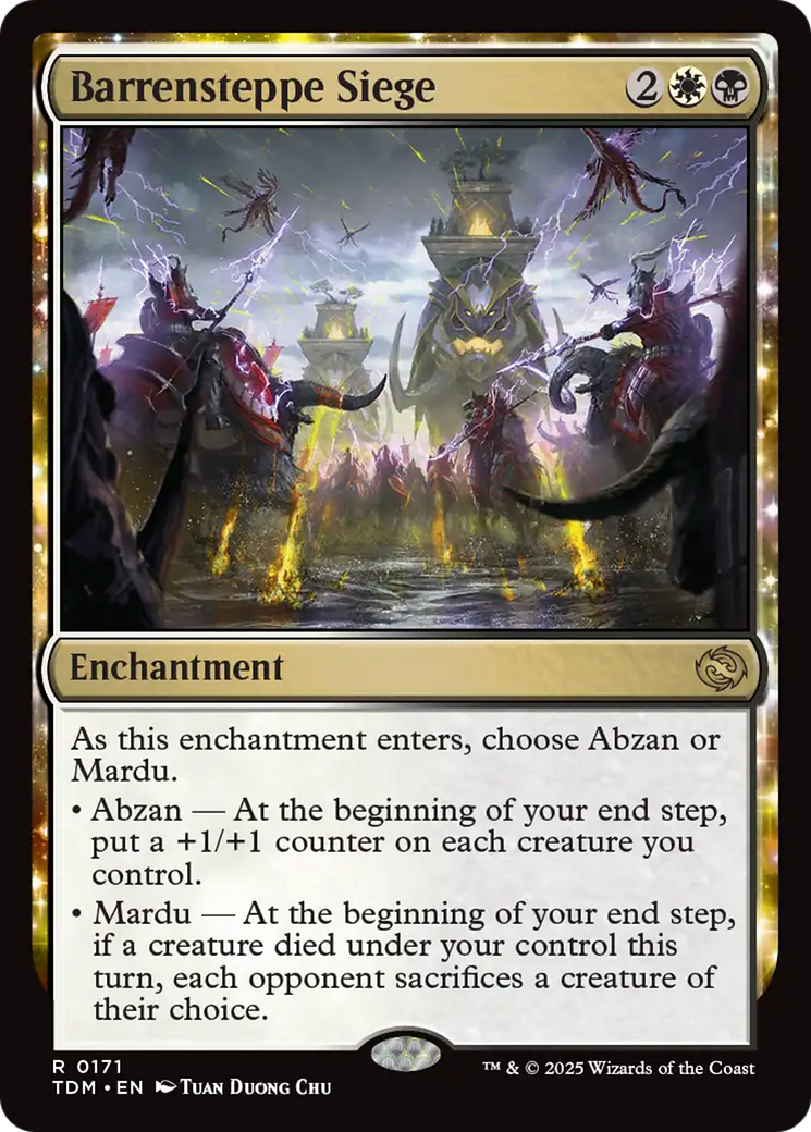 Barrensteppe Siege (TDM-171) - [Tarkir: Dragonstorm]: (enchantment) Foil