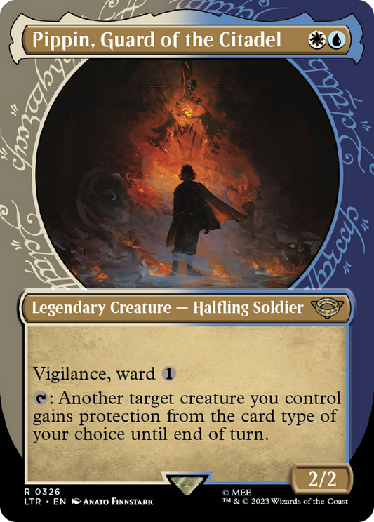 Pippin, Guard of the Citadel (LTR-326) - [The Lord of the Rings: Tales of Middle-earth]: (Showcase) (Borderless) Foil