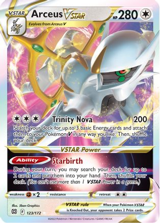 Arceus VSTAR (123/172) [Épée et bouclier : étoiles brillantes] 