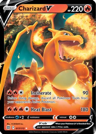 Charizard V (017/172) [Épée et bouclier : étoiles brillantes] 