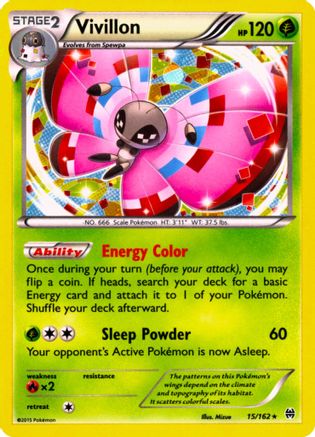Vivillon - 15/162 (Cosmos Holo) 15 - [Miscellaneous Cards & Products] Holofoil