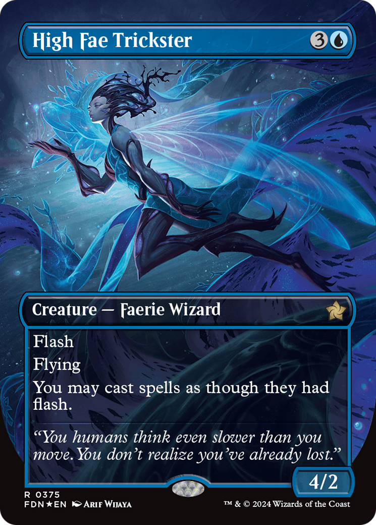 High Fae Trickster (FDN-375) - [Foundations] (Borderless) Foil