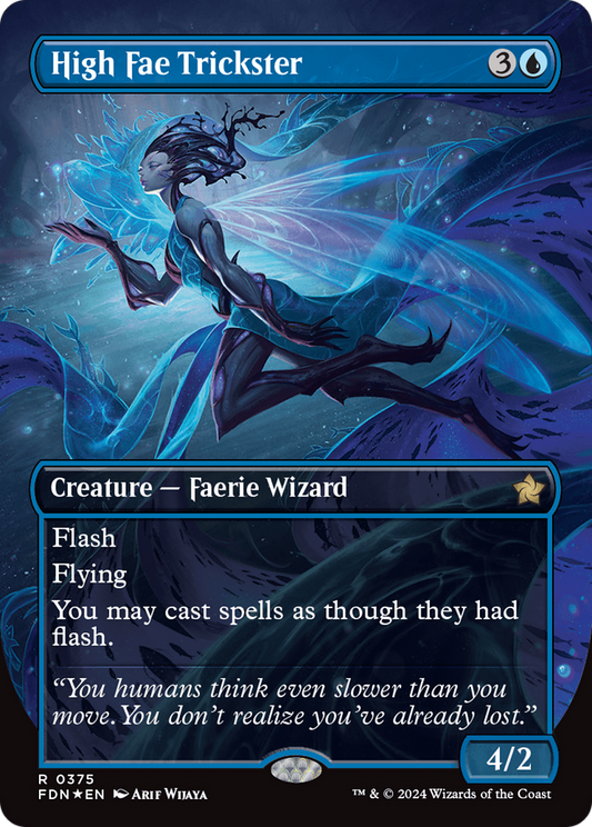 High Fae Trickster (FDN-375) - [Foundations] (Borderless) Foil