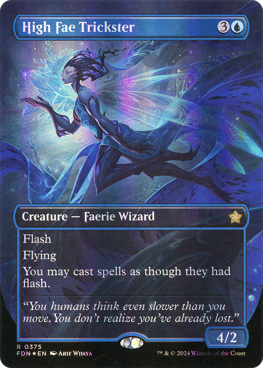 High Fae Trickster (FDN-375) - [Foundations] (Borderless) Foil