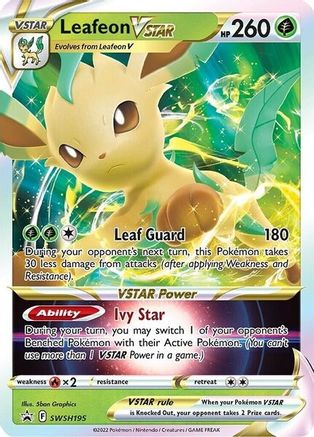 Leafeon VSTAR (SWSH195) [Épée et Bouclier : Promos Black Star] 