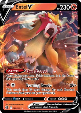 Entei V (022/172) [Épée et bouclier : étoiles brillantes] 