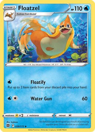 Floatzel (039/172) [Épée et bouclier : étoiles brillantes] 