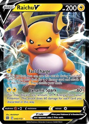 Raichu V (045/172) [Épée et bouclier : étoiles brillantes] 