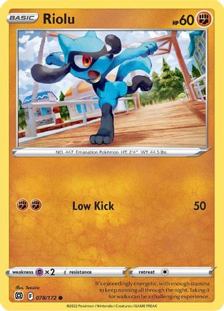 Riolu (078/172) [Épée et bouclier : étoiles brillantes] 