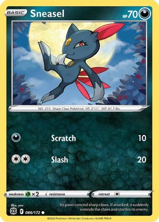 Sneasel (086/172) [Épée et bouclier : étoiles brillantes] 