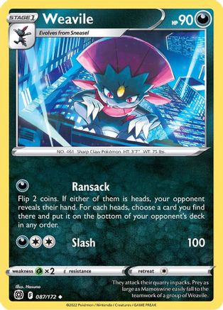 Weavile (087/172) [Épée et bouclier : étoiles brillantes] 