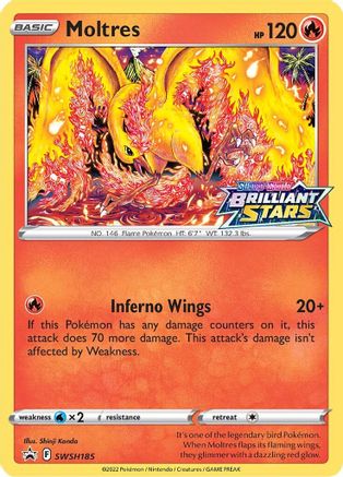 Moltres - SWSH185 SWSH185/307 - [SWSH Sword & Shield Promo Cards] Holofoil