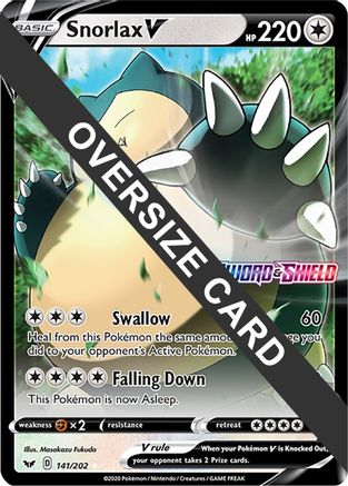 Snorlax V - 141/202 - [Jumbo Cards] Holofoil