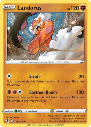Landorus (148/264) (Cosmos Holo) [Épée et Bouclier : Fusion Strike] 