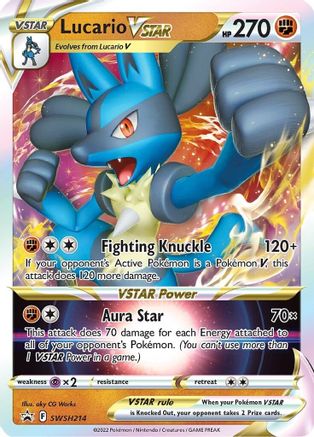Lucario VSTAR - SWSH214 SWSH214/307 - [SWSH Sword & Shield Promo Cards] Holofoil