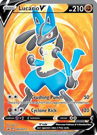 Lucario V (SWSH213) [Épée et Bouclier : Promos Black Star] 