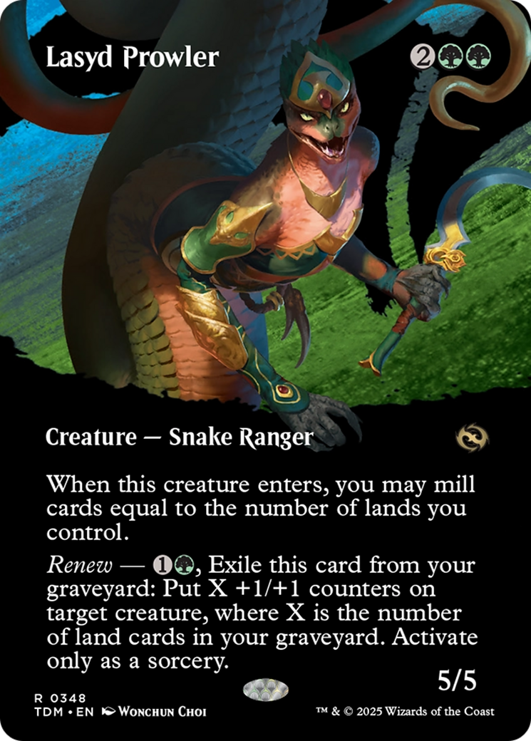 Lasyd Prowler (Borderless) (TDM-348) - [Tarkir: Dragonstorm]: (Showcase) (Borderless) Foil