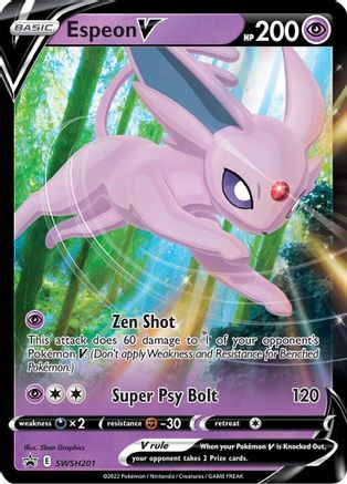 Espeon V - SWSH201 SWSH201/307 - [SWSH Sword & Shield Promo Cards] Holofoil