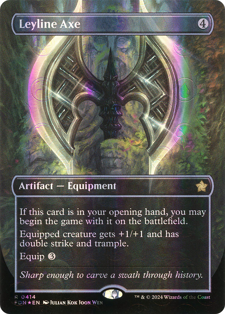 Leyline Axe (FDN-414) - [Foundations] (Borderless) Foil