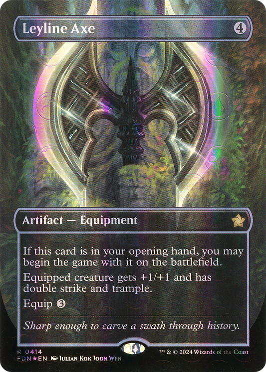 Leyline Axe (FDN-414) - [Foundations] (Borderless) Foil