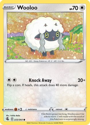 Wooloo (222/264) (Cosmos Holo) [Épée et Bouclier : Fusion Strike] 