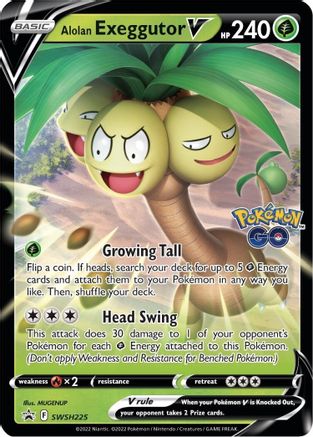 Alolan Exeggutor V - SWSH225 SWSH225/307 - [SWSH Sword & Shield Promo Cards] Holofoil