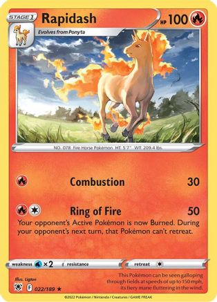 Rapidash (022/189) [Épée et bouclier : Radiance astrale] 