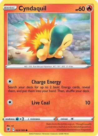 Cyndaquil (023/189) [Épée et bouclier : Radiance astrale] 